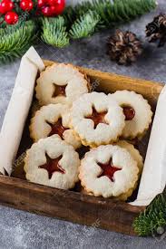 Looking for austrian cookie recipes? Christmas Or New Year Homemade Sweet Present In Wooden Box Traditional Stock Photo Picture And Royalty Free Image Image 154792755