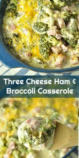 Three Cheese Ham And Broccoli Casserole Peace Love And Low Carb Recipe Ham Casserole Recipes Food