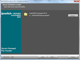 Install package is a single file. Moveit Automation Api Installation