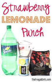 Strawberry Lemonade Punch Recipe 4 Ingredients The Frugal Girls