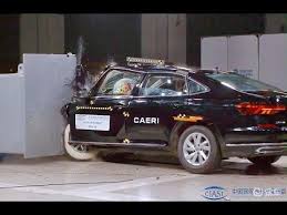 vw passat 中保研碰撞測試上汽大眾帕薩特a柱嚴重變形 安全氣囊都飛了 ciasi 25 frontal crash tests car suv suv car