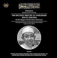 The death of perak mufti tan sri harussani zakaria today is a great loss to the country and the people. Eskkkwh9sspa1m