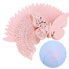 Segnaposto farfalla bicchieri fai da te. Rosa Xinlie Biglietti Adesivi A Forma Di Farfalla Per Inviti Farfalle 3d Segnaposto Carta Di Bicchiere