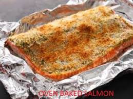 Salmon is terrific with just a sprinkle of fresh herbs and a wedge of lemon squeezed over top as you salmon is done when easily flaked: Oven Baked Salmon Easter Sunday Special 9jafoods
