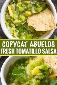 Abuelos Copycat Fresh Tomatillo Salsa - The Chunky Chef