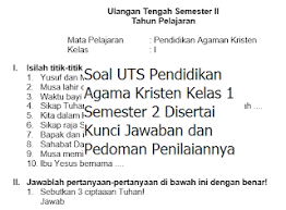 Maybe you would like to learn more about one of these? Soal Essay Agama Kristen Kelas 7 Dan Kunci Jawaban