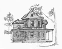 In this tutorial module you will begin to draw floor plans using the house planning you have already done in the past modules. Pencil Drawings Of Old Houses Old House 11 X 14 150 Old Tree 11 Barn Drawing Old Barns Pencil Drawing Inspiration
