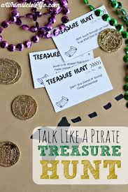 Kids treasure hunt clues pirate birthday game. Talk Like A Pirate Treasure Hunt Kid Scavenger Hunt