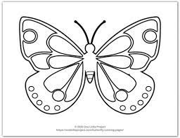 You will need a pdf reader to view these files. Butterfly Coloring Pages Free Printable Butterflies One Little Project