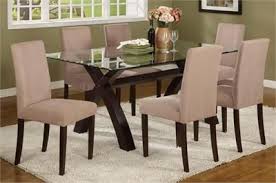 Eris Contemporary Rectangular Glass Top Table Chairs Contemporary Dining Chairs Furniture Modern Dining Table Set