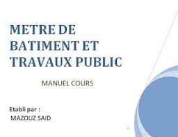 Cours Metre Batiment Et Travaux Publics Batiment Exemple Devis Lecture De Plan