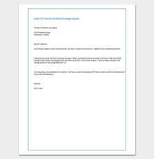Sample Letter Of Financial Hardship Mortgage Sample Example Format Letter Templates Lettering Cash Out Refinance