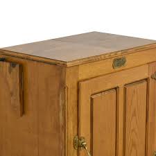 Antique refrigerator or icebox from circa 1870, in original painting, restored ready to live (newer paint layer found in france, this rustic industrial ice box cabinet in pine has original hardware, removable slatted shelves and a. 76 Off Simmons Hardware Simmons Hardware White Clad Ice Box Wine Cabinet On Casters Storage