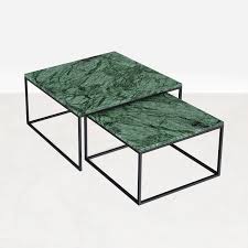 A glass coffee table makes for an elegant, subtle addition to the room, while a coffee table with storage is perfect for creating space for a striking centerpiece. Square Marble Coffee Table Set India Green Aime Te