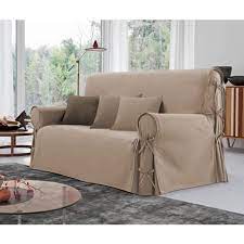 Associé à une table basse en métal et à deux fauteuils en rotin, il créera une. Housse De Canape 2 Places A Nouettes En Coton Pas Cher A Prix Auchan