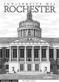 University Of Rochester Wall Art Print By Michael Smith Graphics University Of Rochester University Wall Art Prints