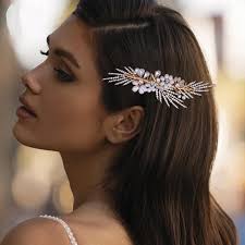 Wedding Tiara Hair Accessories Golden Bridal Headpieces Comb Pearl Clips  Diamond Piece For Women Headpieces From 13,08 €