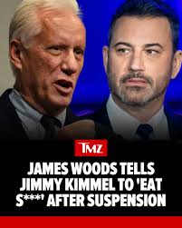 Veteran actor James Woods made it clear he was not upset by ABC's decision  to suspend Jimmy Kimmel's show -- telling Kimmel to "eat s***" in a note  shared