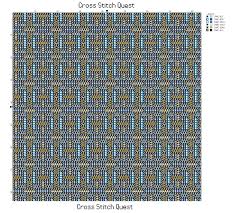 Model stitched on 32 ct. Free Beachy Bricks Cross Stitch Pattern Cross Stitch Quest