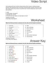 this bundle includes a worksheet to go with herr antrim s video about greetings and farewells i have also i learn german german language learning video script