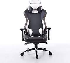 Home racing gaming office chair degree reclining. Amazon Com Bti Elite Series Ergonomic Reclining Gaming Chair With Steel Frame Neck And Lumbar Support Adjustable Height And Arms White Black Home Kitchen