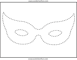 Mask Tracing 1 Worksheet Preschool Tracing Tracing Worksheets Preschool Color Worksheets For Preschool