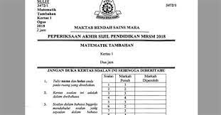 Matematik Tambahan Kertas 1 Oxsferd