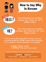 If you just want to greet someone in korean, say 안녕. How To Say Why In Korean Learn Korean With Fun Colorful Infographics Dom Hyo