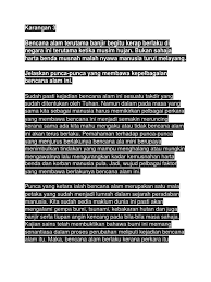 Banjir kilat boleh menyusahkan manusia. Karangan Bencana Alam Pdf