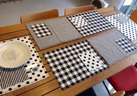 Placemats Patchwork Black And White Manteles Individuales Manteles Para Mesa Manteles