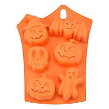 Feelava Moule A Gateau En Silicone Halloween6 Trous Chauve Souris Citrouille Visage Crane Fantome Silicone Cho En 2020 Chocolat Halloween Moule A Gateau Fete Halloween
