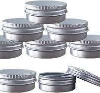 Aluminum Tin Jars, Cosmetic Sample Metal Tins Empty Container Bulk, Round  Pot Screw Cap Lid, Small Ounce for Candle, Lip Balm, Salve, Make Up, Eye ...
