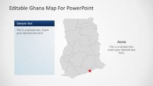 Ghana is a country in west africa with sixteen regions. Ghana Map Editable Powerpoint Template Slidemodel