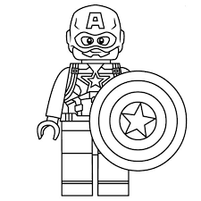 Captain america coloring pages allows little fans to travel to fantasy lands and defeat the evil and accomplish the mission with their favorite superhero. Cute Lego Captain America Coloring Page Free Printable Coloring Pages For Kids