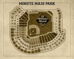 Vintage Print Of Minute Maid Park Seating Chart Houston Astros Baseball Blueprint On Photo Paper Matte Paper Or Stretched Canvas