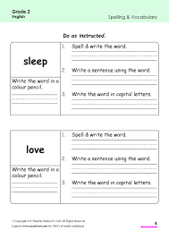 English comprehension worksheet grade 5. Spellings Worksheets Free For Grade 2 Www Grade1to6 Com