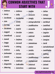 Check spelling or type a new query. Top 70 Popular Adjectives That Start With J With Esl Infographic English Study Online Learn English Words English Words Adjectives