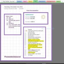 Today S Daily Page In My Onenote Bullet Journal I Made This Custom Paper Size To Fit My Tablet Screen Bullet Journal Onenote Bullet Journal Onenote Template