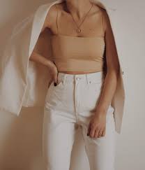 Creme De La Creme Beige Top Outfit Outfits Beige Crop Tops