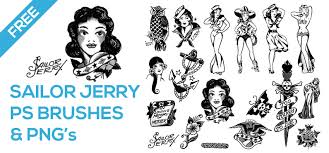12 of sailor jerry's traditional tattoos as brushes. Free Photoshop Brush Set Sailor Jerry Tattoo Designs Mels Brushes