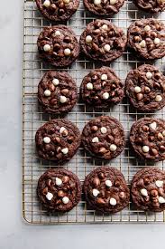 Triple Chocolate Cookies Chewy Chocolate Cookie Recipe A Beautiful Plate Recipe In 2020 Chocolate Cookies Triple Chocolate Cookies Chocolate Cookie Recipes