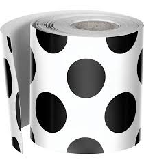 Black And White Polka Dot Bulletin Board Border 