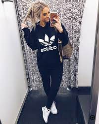 The Cutest Athleisure Outfit Weekend Wear Comfy Adidas Hoodie Trainers Outfit Cute Athleisure Outfits Adidas Hoodie Outfit