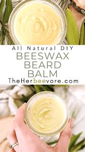 If you're tired of a shiny greasy feeling beard balm, this one is for you! Diy Beeswax Beard Balm Recipe The Herbeevore