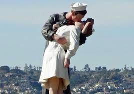 The kissing sailor sculpture near the uss midway black and white photos. About The Kissing Sailor Statue In San Diego