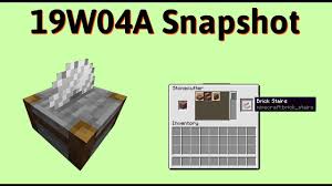 Held items can still be obtained as rare drops from mega bosses. 1 14 Minecraft Snapshot 19w04a Cheaper Stairs Stonecutter Uses And Better Performance Youtube