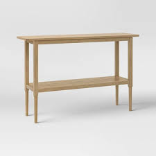 Gretna Narrow Console Table Natural Threshold In 2020 Narrow Console Table Wooden Console Table Console Table