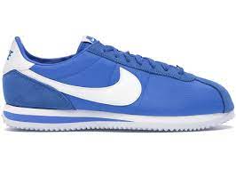 Nike cortez mens blue and white. Nike Classic Cortez Nylon Signal Blue 819720 402