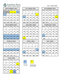 Elementary Calendar Lambton Kent District School Board
