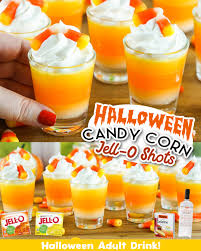 EASY CANDY CORN JELLO SHOTS!🎃 Recipe...